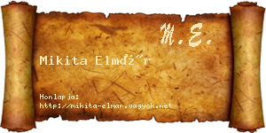 Mikita Elmár névjegykártya